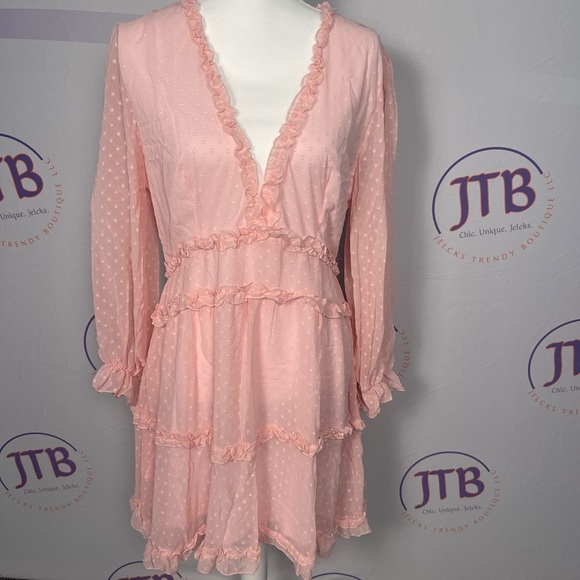 Pink Ruffled Dress - Picture 1 of 3